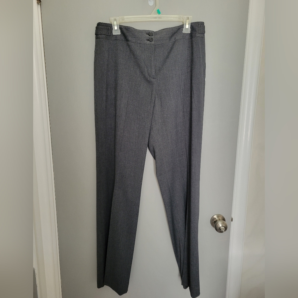 Womens  Nine West Gray  Stretch Pants W/ Adjustable Waist NWT